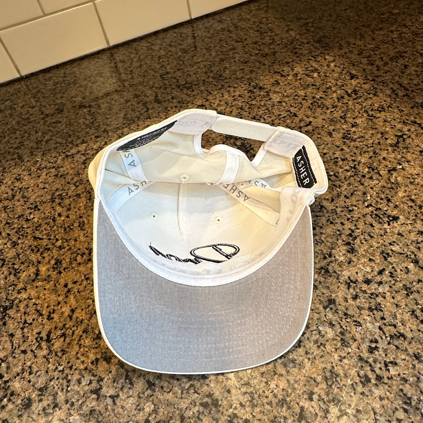 Asher Golf Pros Yupoong 110 Snapback Hat Osfa White Cotton Blend — image 6 of 8